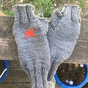 COPY - Hand knitted Winter Soldier fingerless gloves